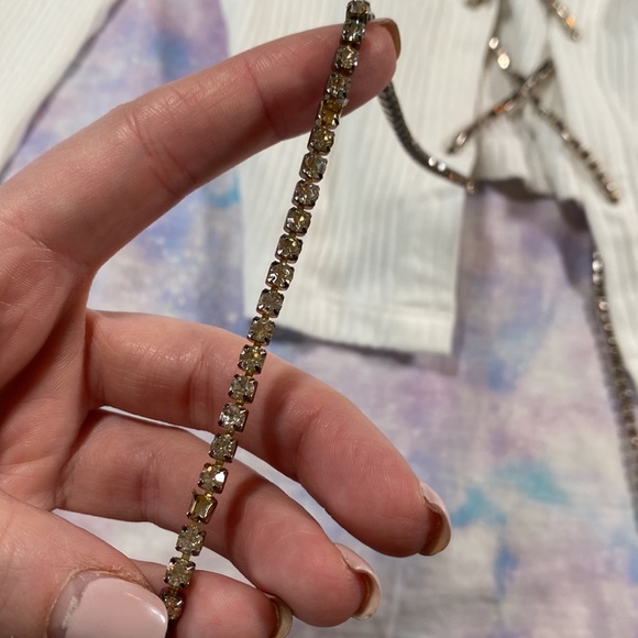 Shein • Ribbed Rhinestone Laced Cropped Sweater - Picture 10 of 10